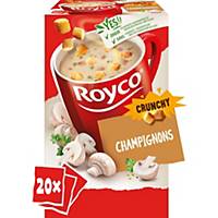Royco Crunchy Champignons, la boîte de 20 sachets