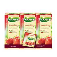 Pickwick Professional aardbei thee, doos van 75 theezakjes