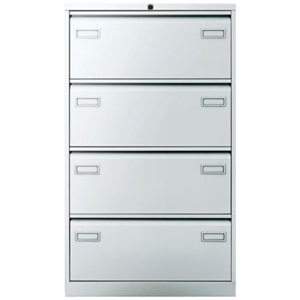 Bisley 4 Drawer Filing Cabinet 2 Way Sil