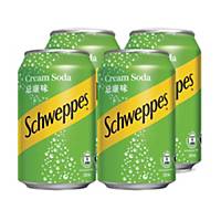 Schweppes 玉泉 忌廉味汽水330毫升 - 4罐裝