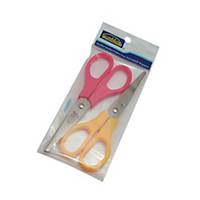 Suremark Economical Scissors 13cm Assorted Colours - Pack of 2