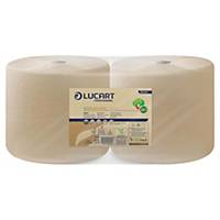 Lucart Eco Natural 3800 Centrefeed Roll Wipers - Pack of 2
