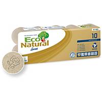 Pack de 10 rolos de papel higiénico Lucart EcoNatural - Folha dupla - 18 m