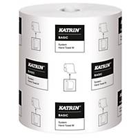 Katrin 460201 Auto Cut Papierhandtuchrolle, weiß, 1-lagig, 6 Stück