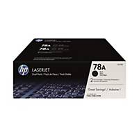 HP CE278AD (78A) LaserJet Toner Cartridge Dual Pack - Black