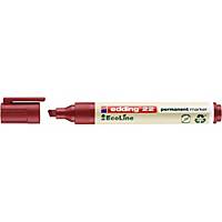 Permanent Marker Edding 22 EcoLine, angled tip, line width 1-5 mm, red