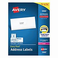 Avery 05960 Address Labels White - Box of 7500