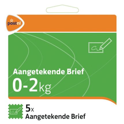 Zelfklevende Postzegels Nederland Aangetekende Zending Tot 2 Kg Per 5 Zegels