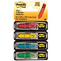 POST-IT 684-SH SIGN HERE FLAGS 0.47  X 1.7  ASSORTED 4 COLOURS - 120 FLAGS