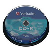 Płyta CD-R VERBATIM, 700 MB, 52x, cake, 10 sztuk