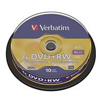 VERBATIM DVD+RW SPINDLE BOX OF 10