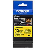 Ruban d’écriture Brother Pro Tape TZE-FX631, 12mmx8 m, noir/jaune