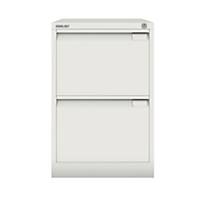 Bisley White 2-Drawer Foolscap Filing Cabinet - 711mm x 470mm x 622mm