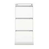 Bisley White 3-Drawer Foolscap Filing Cabinet - 1016mm x 470mm x 622mm
