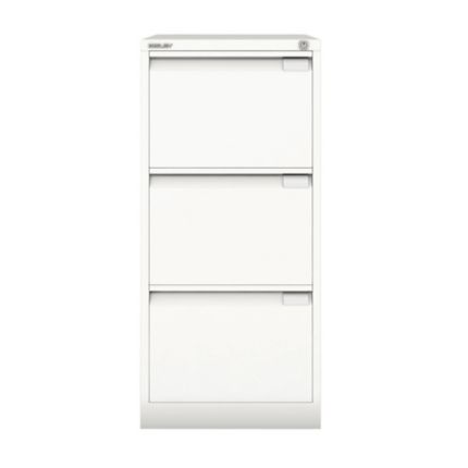 White 3 Drawer Foolscap Filing Cabinet