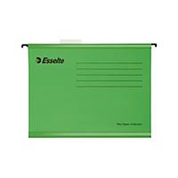Závesný obal Esselte Classic, pre A4 dokumenty, zelený, 25 ks