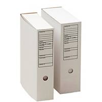 FILING BOX A4 70MM WITH LABEL WHITE