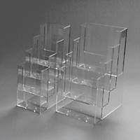 4C110 BROCHURE HOLDER 1/3A4 4PART CLEAR