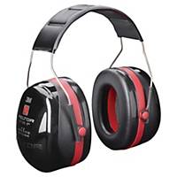 3M™ Peltor™ Optime™ III kagylós hallásvédő fültok, 35 dB, fekete/piros