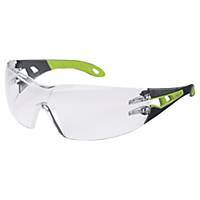 Safety glasses Uvex 9192.225 Pheos, fltr typ 2C, black/green, colourless lens