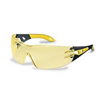 Uvex Pheos 9192385 veiligheidsbril, gele glazen, anti-condens,