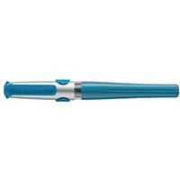 Stylo à plume droitier Pelikan Pelikano, pointe moyenne, rechargeable, bleu