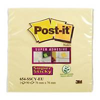 Karteczki samoprzylepne Post-it® Super Sticky, Żółte, 76x76mm, 12x90 sztuk