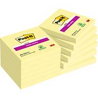 Notas adesivas Post-it Super Sticky - 76 x 76 mm - amarelo - 12 blocos