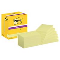 Post-it® Super Sticky Notes Canary Yellow™, 12 blokke, 76 mm x 127 mm