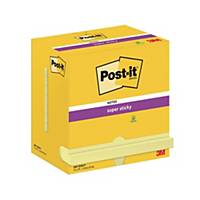Post-it Haftnotizen Super Sticky 65512SY, 127 x 76 mm, 12 x 90 Blatt, gelb