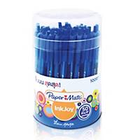 PAPERMATE INKJOY 100RT COLOR BALLPOINT PEN 0.5MM BLUE - PACK OF 50