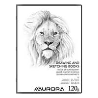Cahier dessin et esquisse Aurora, 16 feuilles, 22x29,7cm, 120 g, blanc, la pièce