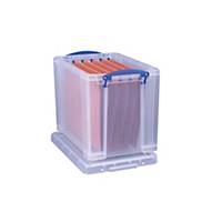Really Useful Box Clear 19 Litre Storage Box H290 X W255 X D395mm