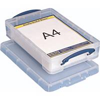 Really Useful Box Clear 4 Litre Storage Box H88 X W255 X D395mm