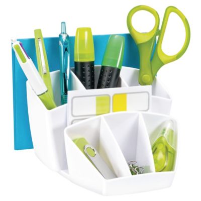 Levenger Ad8305 Whpr Schreibtisch Organizer Glanzend Weiss