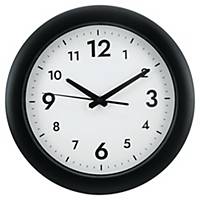 Reloj de pared easy de plástico color negro  30mm de diámetro