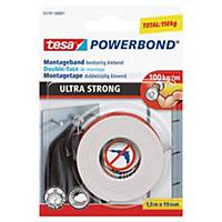 Tesa® Powerbond Ultra Strong tape, B 19 mm x L 1,5m, per rol plakband