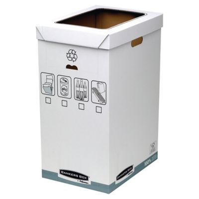 Fellowes Bankers Box System Recycle Bin White/Grey - Pack of 5