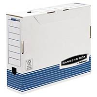 Archivschachtel Bankers Box System, B100xT430xH315 mm, blau/weiss, Pk. à 10 Stk.