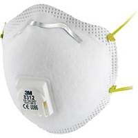 Masque à poussière 3M™ 8312 NR D, FFP1, avec valve de respiration, les 10 pièces