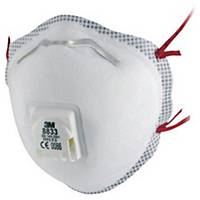 3M™ 8833 geformte Atemschutzmaske mit Ventil, FFP3, 10 Stück