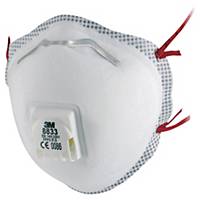 3M 8833 FFP3 Disposable Respirator Masks With Valve (Box of 10)