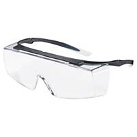 Beskyttelsesbriller Uvex Super f OTG, klar/sort