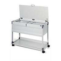 Durable trolley for 100 suspension files 74 x 88,5 x 44 cm