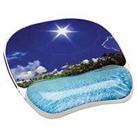 Fellowes Tropical Beach Photo Mouse Pad Wrist SuPPort