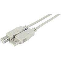 USB 2.0-Kabel CUC 149382, Typ A/B, 5m Kabel, grau