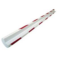 Viso corner protection round height 75 cm diameter 40 mm - red/white