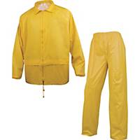 Delta Plus EN400 Rainsuit, Size XL, Yellow