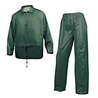 Completo giacca e pantaloni pioggia Delta Plus in pvc verde tg XL