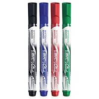 Bic® Velleda Liquid Ink pocket whiteboard marker, ronde punt, assorti, per 4